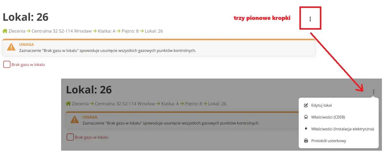 Pomoc systemu Przeglady Budynku